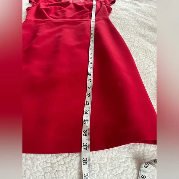 The Limited Red Rich Cap Sleeve Dress MIDI Size Women’s 8 - Picture 11 of 13